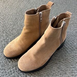 Italian Lavorazione Artigiana Suede Moto Chukka Boots Handcrafted Italy Womens 8